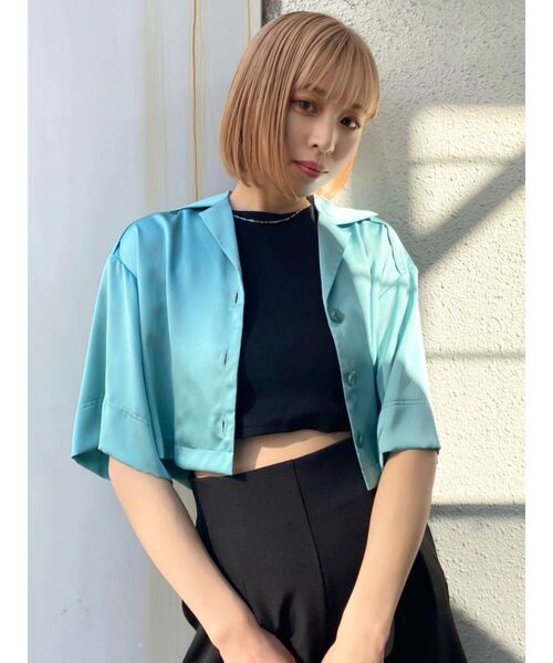 EMODA（エモダ）の「クロップドミニマルタンクトップ（タンクトップ・レディース・イエロー/グレー/ホワイト/ブラック・FREE）」の21枚目の写真