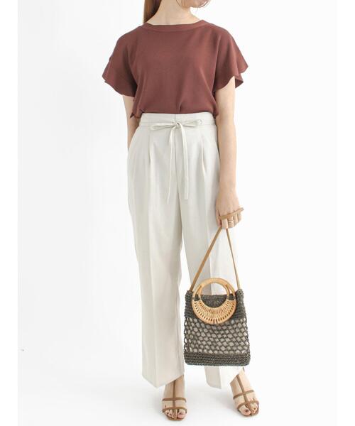 Te chichi(テチチ)の「フレアスリーブニット(ニット/セーター・レディース・ブラック/ブラウン/オフホワイト/グリーン・フリ-)」の17枚目の写真