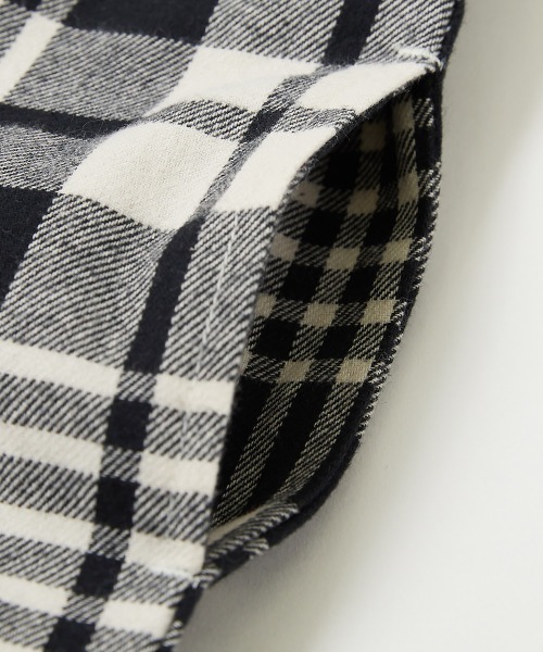 devirock（デビロック）の「ネルシャツ ワンピース（シャツワンピース・キッズ・ブラック/ネイビー/ブラウン/レッド/グリーン/アイボリー・110cm/100cm/120cm/130cm/140cm/150cm/160cm）」の15枚目の写真