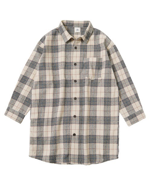 devirock（デビロック）の「ネルシャツ ワンピース（シャツワンピース・キッズ・ブラック/ネイビー/ブラウン/レッド/グリーン/アイボリー・110cm/100cm/120cm/130cm/140cm/150cm/160cm）」の19枚目の写真