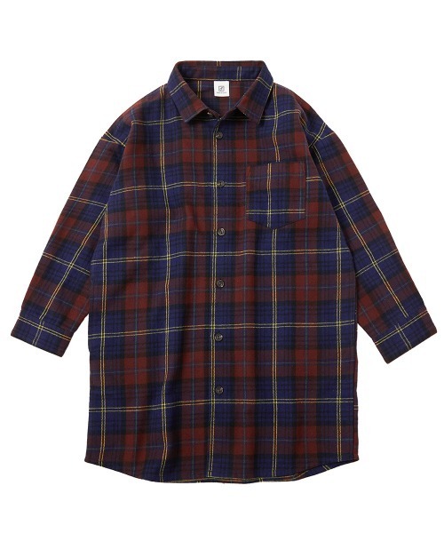 devirock（デビロック）の「ネルシャツ ワンピース（シャツワンピース・キッズ・ブラック/ネイビー/ブラウン/レッド/グリーン/アイボリー・110cm/100cm/120cm/130cm/140cm/150cm/160cm）」の21枚目の写真