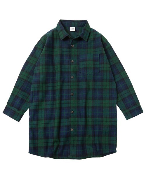 devirock（デビロック）の「ネルシャツ ワンピース（シャツワンピース・キッズ・ブラック/ネイビー/ブラウン/レッド/グリーン/アイボリー・110cm/100cm/120cm/130cm/140cm/150cm/160cm）」の22枚目の写真