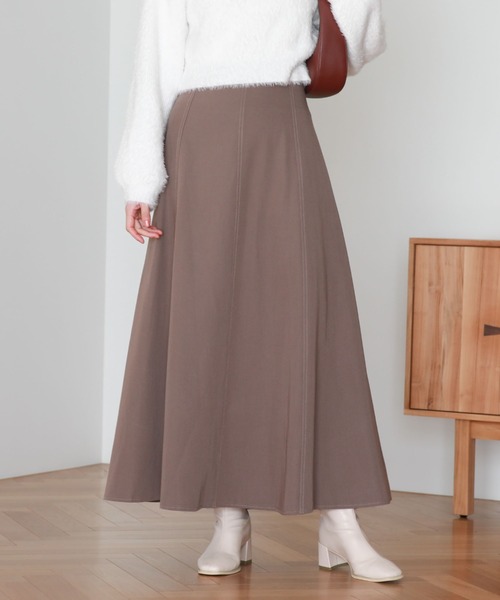 archives（アルシーヴ）の「Ｔ／Ｒバックレースアップスカート（スカート・レディース・ブラック/ブラウン/アイボリー/モカ・MEDIUM）」の4枚目の写真