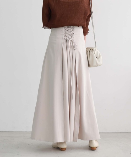 archives（アルシーヴ）の「Ｔ／Ｒバックレースアップスカート（スカート・レディース・ブラック/ブラウン/アイボリー/モカ・MEDIUM）」の7枚目の写真