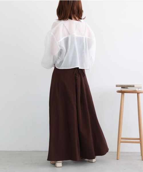 archives（アルシーヴ）の「Ｔ／Ｒバックレースアップスカート（スカート・レディース・ブラック/ブラウン/アイボリー/モカ・MEDIUM）」の18枚目の写真