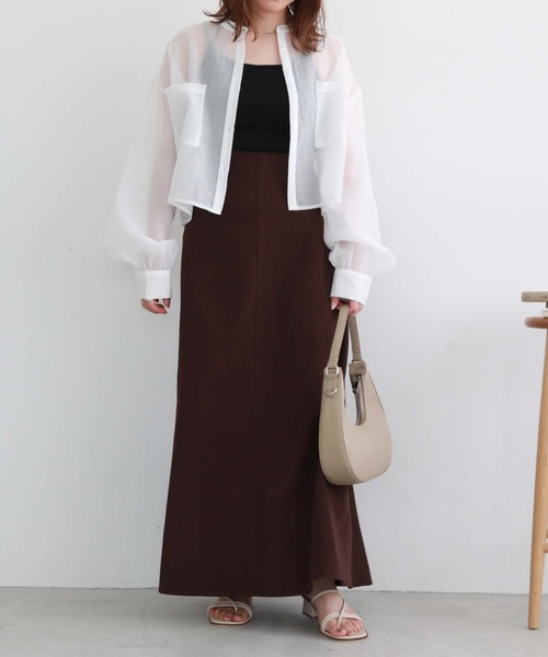 archives（アルシーヴ）の「Ｔ／Ｒバックレースアップスカート（スカート・レディース・ブラック/ブラウン/アイボリー/モカ・MEDIUM）」の16枚目の写真