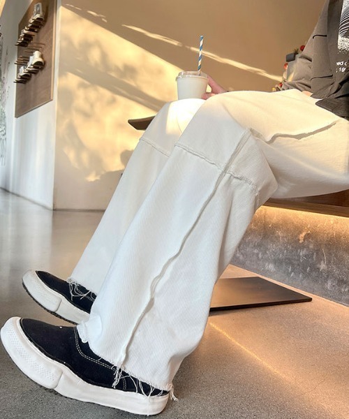 Mimma/Mimaa（ミマ）の「【Mimma/Mimaa】パイピングロックデニム（デニムパンツ・メンズ・ホワイト/ブラック/ブルー・FREE）」の12枚目の写真