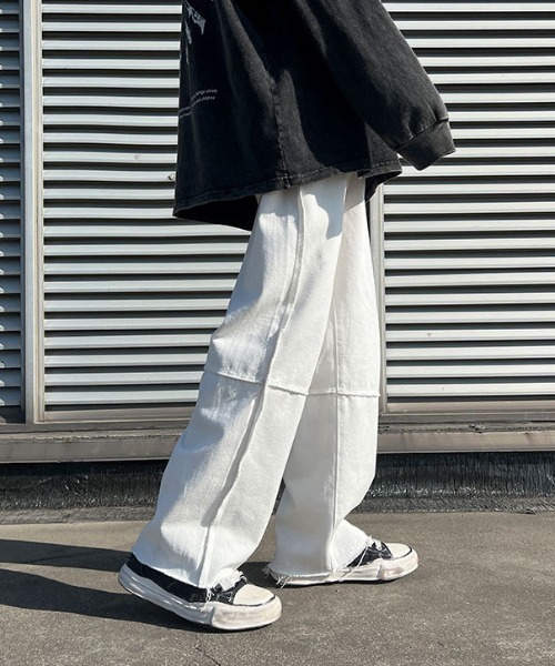 Mimma/Mimaa（ミマ）の「【Mimma/Mimaa】パイピングロックデニム（デニムパンツ・メンズ・ホワイト/ブラック/ブルー・FREE）」の10枚目の写真