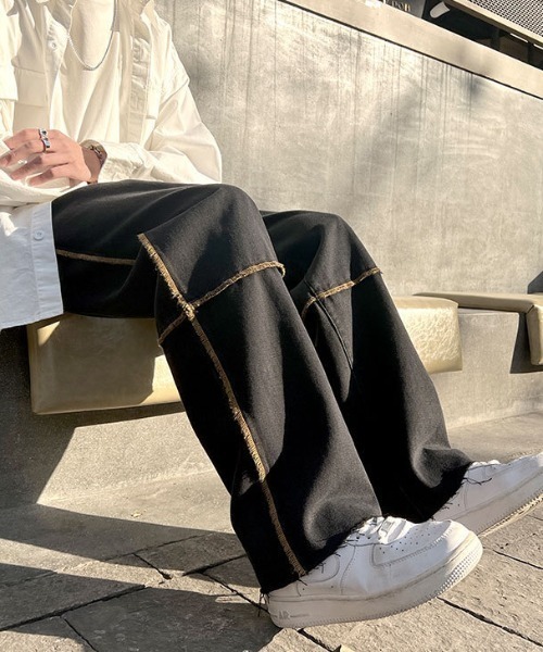 Mimma/Mimaa（ミマ）の「【Mimma/Mimaa】パイピングロックデニム（デニムパンツ・メンズ・ホワイト/ブラック/ブルー・FREE）」の6枚目の写真