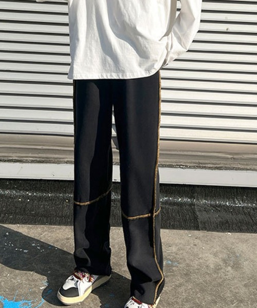 Mimma/Mimaa（ミマ）の「【Mimma/Mimaa】パイピングロックデニム（デニムパンツ・メンズ・ホワイト/ブラック/ブルー・FREE）」の5枚目の写真