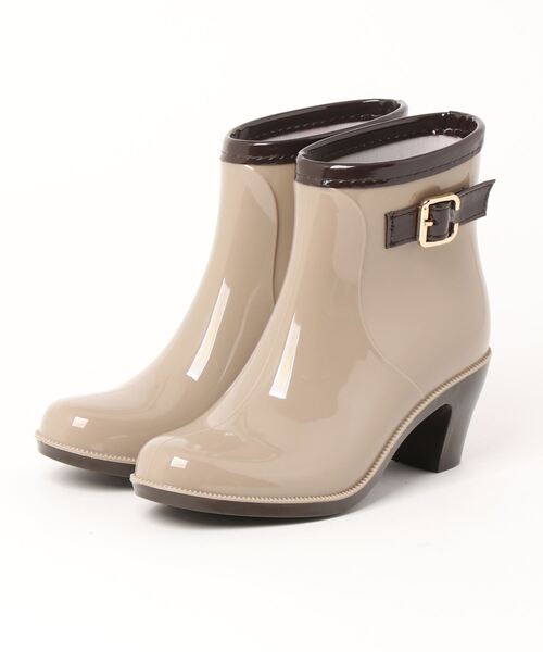 ROPE' PICNIC（ロペピクニック）の「バックルヒールアップレインブーツ（レインシューズ・レディース・ブラック/ベージュ系その他2・L/S/LL/M）」の5枚目の写真