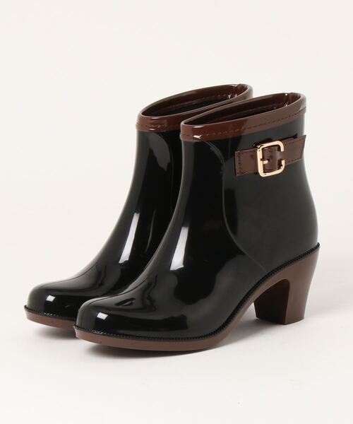 ROPE' PICNIC（ロペピクニック）の「バックルヒールアップレインブーツ（レインシューズ・レディース・ブラック/ベージュ系その他2・L/S/LL/M）」の6枚目の写真