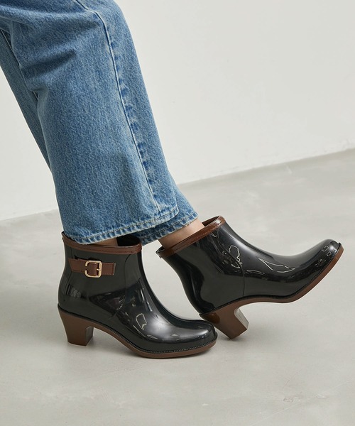 ROPE' PICNIC（ロペピクニック）の「バックルヒールアップレインブーツ（レインシューズ・レディース・ブラック/ベージュ系その他2・L/S/LL/M）」の7枚目の写真