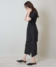 A de a.v.v | シャーリングワンピ―ス(ワンピース)