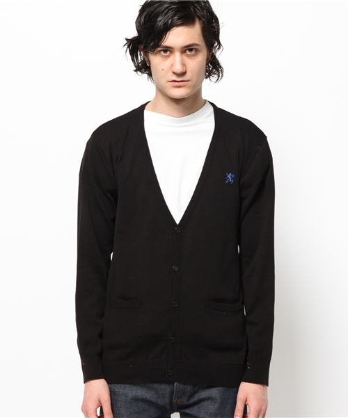 GIORDANO（ジョルダーノ）の「[GIORDANO]ライン刺繍カーディガン（カーディガン/ボレロ・メンズ・ブラック/グレー/ネイビー/レッド・SMALL/MEDIUM/LARGE）」の17枚目の写真