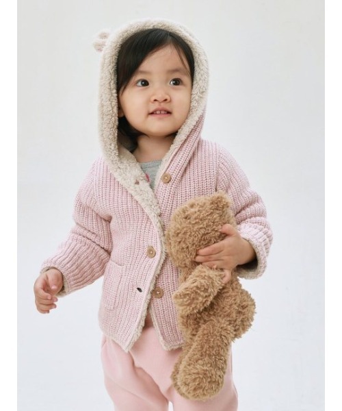 GAP（ギャップ）の「裏ボアくまさんカーディガン (ベビー)（カーディガン/ボレロ・キッズ・チャコールグレー/ブルー/その他/ピンク/ブラウン・3-6M/12-18M/18-24M/6-12M）」の15枚目の写真
