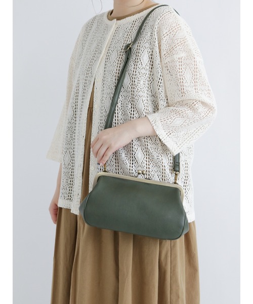 Samansa Mos2（サマンサ モスモス）の「がまぐちショルダーバッグ（ハンドバッグ・レディース・ブラック/ブラウン/グリーン・ﾌﾘ-）」の9枚目の写真