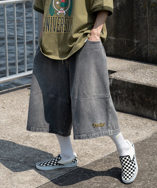 Perushu（ペルーシュ）の「切り替えワイドデニムハーフパンツ（その他パンツ・メンズ・ブラック/インディゴブルー・SMALL/MEDIUM/LARGE）」の16枚目の写真