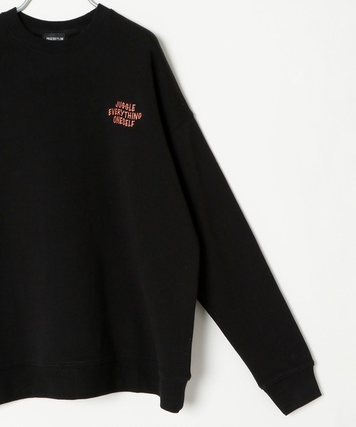 PBLIM（ページボーイリム）の「PAGEBOYLIM/フラワーメッセージスウェット（スウェット・レディース・ブラック/グレー/ブルー/アイボリー/ボルドー/マスタード・MEDIUM/LARGE）」の11枚目の写真