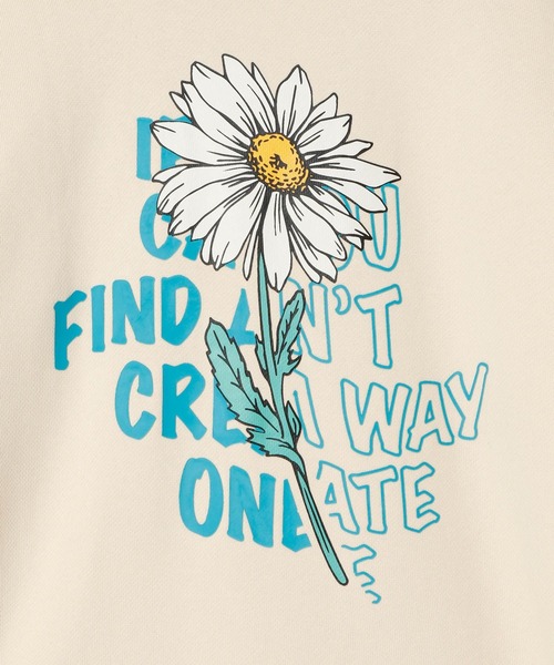 PBLIM（ページボーイリム）の「PAGEBOYLIM/フラワーメッセージスウェット（スウェット・レディース・ブラック/グレー/ブルー/アイボリー/ボルドー/マスタード・MEDIUM/LARGE）」の12枚目の写真