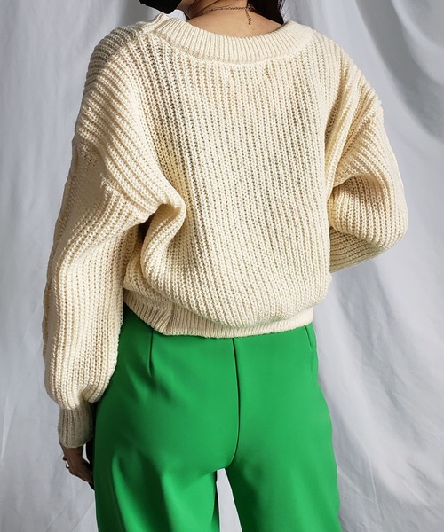 me+em select(ミームセレクト)の「※※【 5color 】クロスストラップダブルリボンショートニットカーディガン / cross strap double ribbon short knit cardigan(カーディガン/ボレロ・レディース・ブルー/アイボリー/ブラック/グレー/グリーン・FREE)」の20枚目の写真