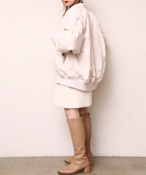 one after another NICE CLAUP(ワンアフターアナザーナイスクラップ)の「【袖が取り外せてベストにもなる】マルチウェイMA-1(MA-1・レディース・ブラック/カーキ/アイボリー・FREE)」の20枚目の写真