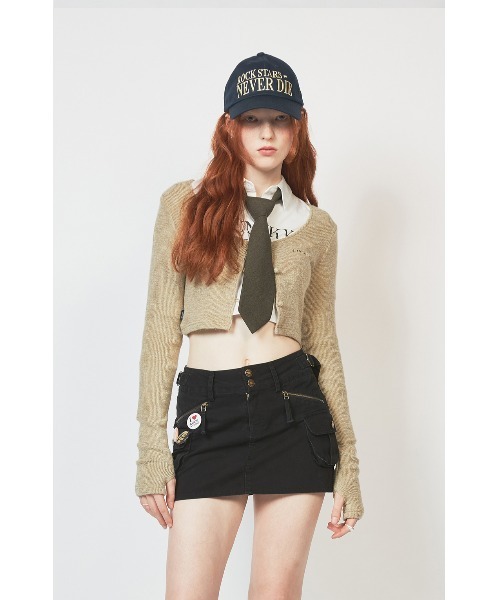 CRANK(クランク)の「A'GAM/9×.kom『CRANK/クランク』KNIT WARMER CARDIGAN/ウォーマーカーディガン(カーディガン/ボレロ・レディース・カーキ/ピンク/ネイビー・FREE)」の18枚目の写真