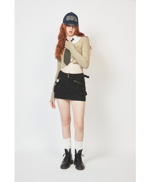 CRANK(クランク)の「A'GAM/9×.kom『CRANK/クランク』KNIT WARMER CARDIGAN/ウォーマーカーディガン(カーディガン/ボレロ・レディース・カーキ/ピンク/ネイビー・FREE)」の19枚目の写真