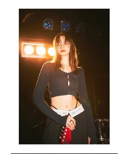 CRANK(クランク)の「A'GAM/9×.kom『CRANK/クランク』KNIT WARMER CARDIGAN/ウォーマーカーディガン(カーディガン/ボレロ・レディース・カーキ/ピンク/ネイビー・FREE)」の5枚目の写真