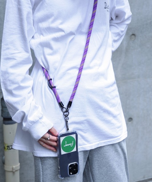 Fashion Letter(ファッションレター)の「ロールストラップ スマホショルダー(スマホケース/カバー)」|パープル
