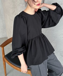 feepur | ボリュームスリーブペプラムブラウス(シャツ/ブラウス)
