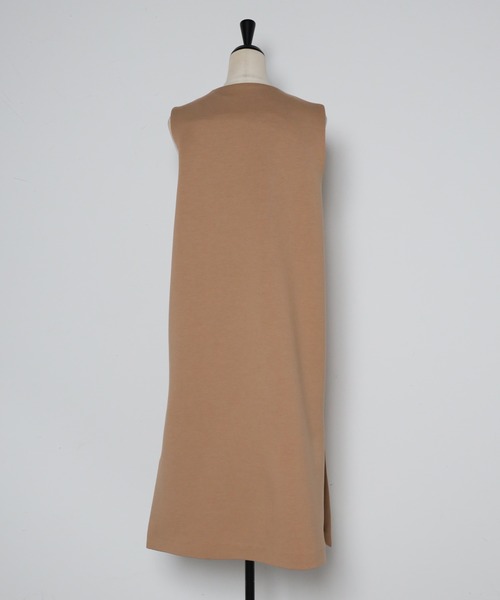 ボンジュールサガン BONJOUR SAGAN エステルスムースパールボタンベスト （GRAY-BEIGE） セール】ビッグパールボタンロングベスト（ベスト）｜Bonjour