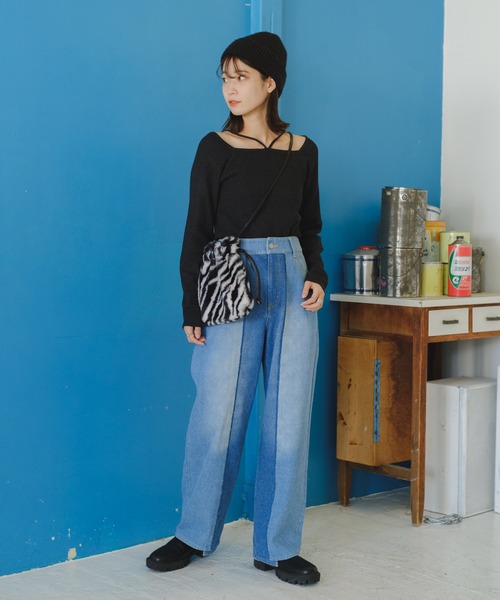 Kastane（カスタネ）の「ファーBAG（ショルダーバッグ・レディース・ブルー/アイボリー/ブラック系その他・FREE）」の21枚目の写真