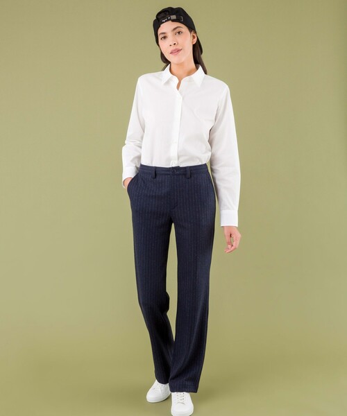 agnes b.（アニエスベー）の「コットン ポプリン 長袖 ブラウス "Jasmine"（シャツ/ブラウス・レディース・ホワイト・38/40/36）」の5枚目の写真