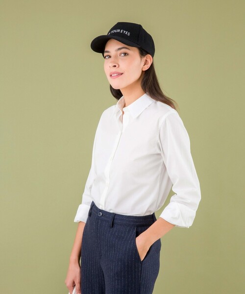 agnes b.（アニエスベー）の「コットン ポプリン 長袖 ブラウス "Jasmine"（シャツ/ブラウス・レディース・ホワイト・38/40/36）」の7枚目の写真