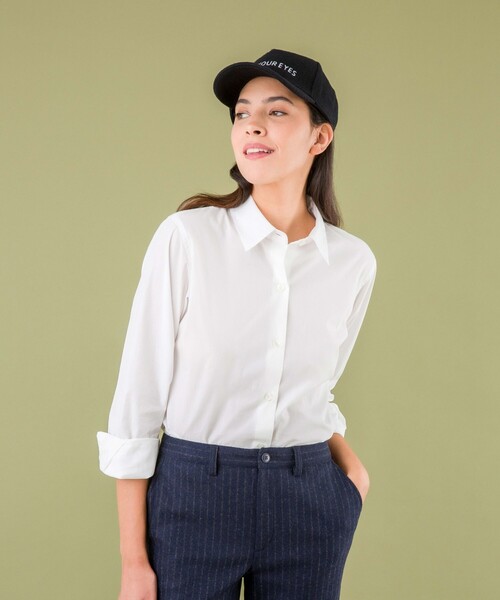 agnes b.（アニエスベー）の「コットン ポプリン 長袖 ブラウス "Jasmine"（シャツ/ブラウス・レディース・ホワイト・38/40/36）」の8枚目の写真