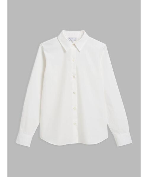 agnes b.（アニエスベー）の「コットン ポプリン 長袖 ブラウス "Jasmine"（シャツ/ブラウス・レディース・ホワイト・38/40/36）」の3枚目の写真