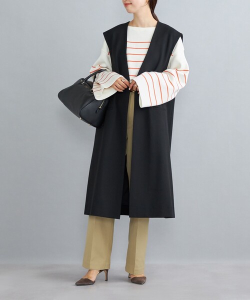 SHIPS（シップス）の「ツイルロングジレ◆（ベスト・レディース・ブラック/ベージュ・ONE SIZE）」の16枚目の写真