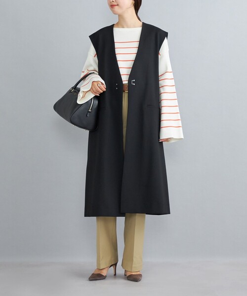 SHIPS（シップス）の「ツイルロングジレ◆（ベスト・レディース・ブラック/ベージュ・ONE SIZE）」の17枚目の写真