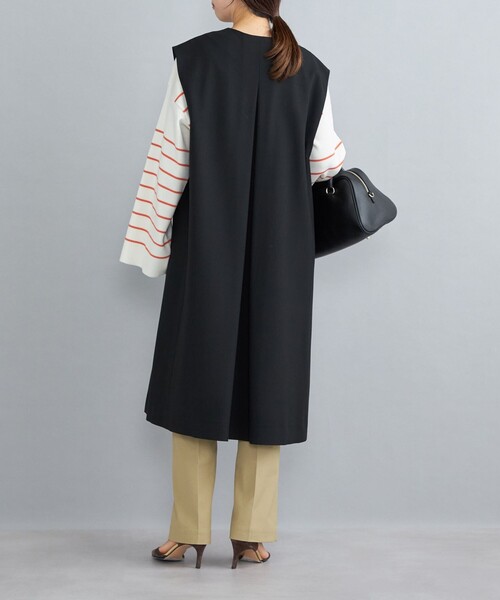 SHIPS（シップス）の「ツイルロングジレ◆（ベスト・レディース・ブラック/ベージュ・ONE SIZE）」の19枚目の写真