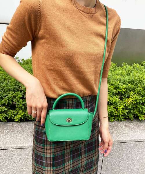 OPAQUE.CLIP(オペークドットクリップ)の「◆マイクロミニポシェット(ショルダーバッグ・レディース・ボルドー/ダークグリーン/オフホワイト・00)」の13枚目の写真