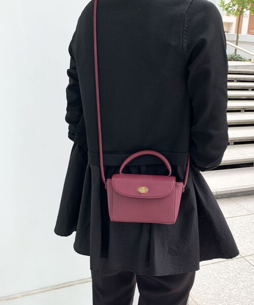 OPAQUE.CLIP(オペークドットクリップ)の「◆マイクロミニポシェット(ショルダーバッグ・レディース・ボルドー/ダークグリーン/オフホワイト・00)」の3枚目の写真