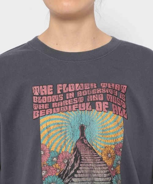 PAGEBOY（ページボーイ）の「ロックツアーロンT（Tシャツ/カットソー・レディース・チャコールグレー/オフホワイト/ターコイズブルー・FREE）」の9枚目の写真