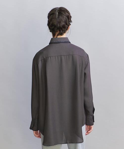BEAUTY&YOUTH UNITED ARROWS（ビューティーアンドユースユナイテッドアローズ）の「キュプラブレンド エンブロイダリー シャツ（シャツ/ブラウス・レディース・ナチュラル/ダークブラウン・FREE）」の5枚目の写真