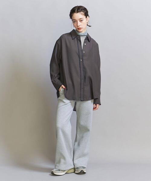 BEAUTY&YOUTH UNITED ARROWS（ビューティーアンドユースユナイテッドアローズ）の「キュプラブレンド エンブロイダリー シャツ（シャツ/ブラウス・レディース・ナチュラル/ダークブラウン・FREE）」の8枚目の写真