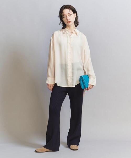 BEAUTY&YOUTH UNITED ARROWS（ビューティーアンドユースユナイテッドアローズ）の「キュプラブレンド エンブロイダリー シャツ（シャツ/ブラウス・レディース・ナチュラル/ダークブラウン・FREE）」の11枚目の写真