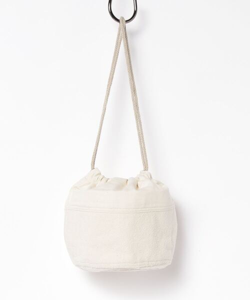 SETTO(セット)の「MINIMA BAG:巾着バッグ(ショルダーバッグ・レディース・ブラック/オフホワイト・FREE)」の14枚目の写真