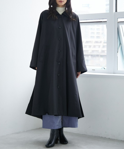 ECRIRE（エクリール）の「【るうコラボ】ツイルステンカラーコート（ステンカラーコート・レディース・ベージュ/ブラック・M/L）」の10枚目の写真
