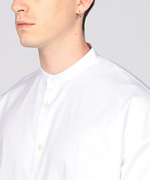 EN ROUTE（アンルート）の「ENR オックスバンドカラー ショートスリーブ（シャツ/ブラウス・メンズ・ホワイト/ネイビー・3/1/2）」の6枚目の写真