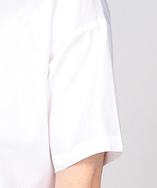 EN ROUTE（アンルート）の「ENR オックスバンドカラー ショートスリーブ（シャツ/ブラウス・メンズ・ホワイト/ネイビー・3/1/2）」の7枚目の写真